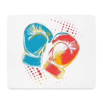 Gants de boxe Graphic - Tapis de souris (format paysage) - blanc - Devant