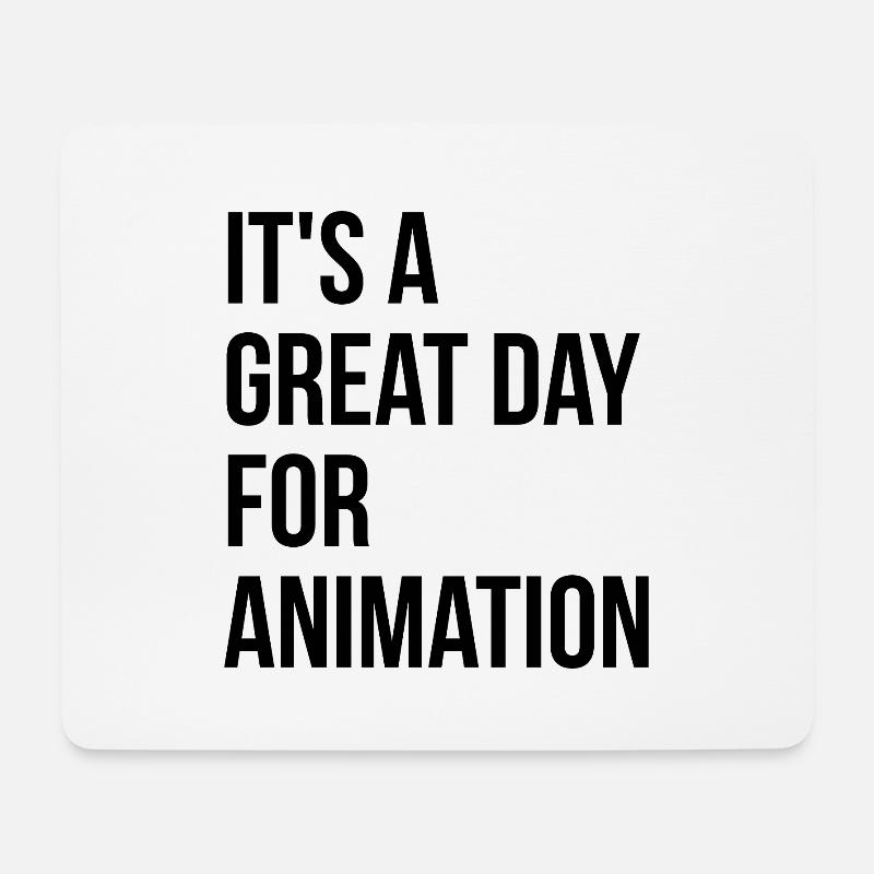 Animation - Mousepad (Querformat) - Weiß