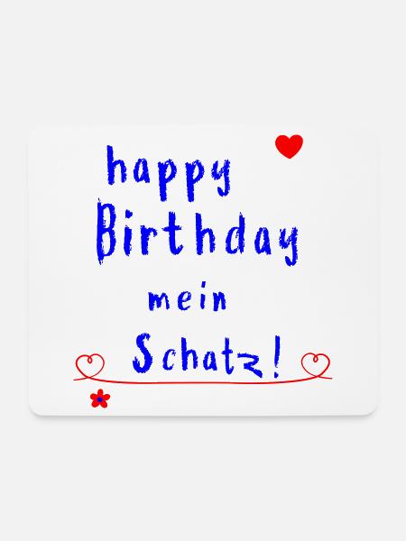 Happy Birthday mein Schatz - Mousepad (Querformat) - Weiß