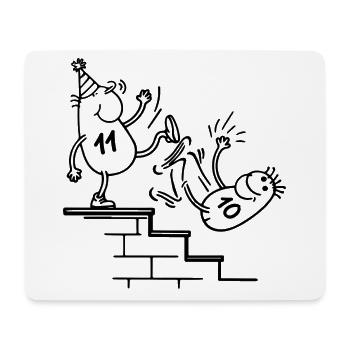 11. Geburtstagsfeier lustig für 11 Jahre alt - Mousepad (Querformat) - Weiß - Vorne