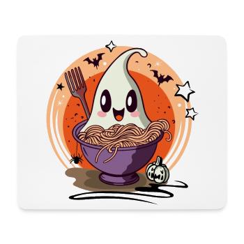 Ramen Geist - Kawaii Halloween Food Design - Mousepad (Querformat) - Weiß - Vorne