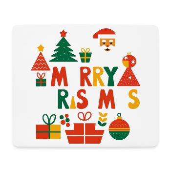 Lebendiges Design für frohe Weihnachten - Mousepad (Querformat) - Weiß - Vorne