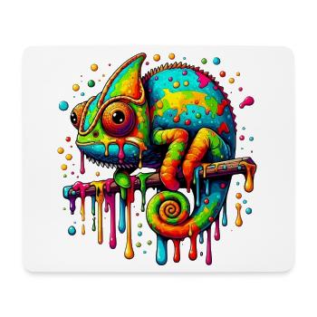 Caméléon - Tapis de souris (format paysage) - blanc - Devant
