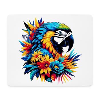Perroquet - Tapis de souris (format paysage) - blanc - Devant
