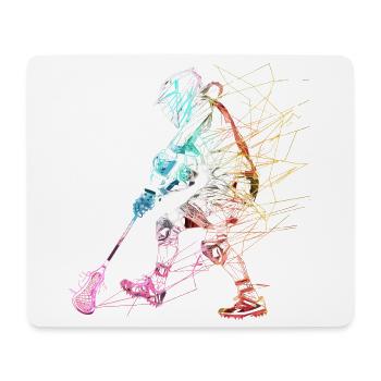 Lacrosse Player Sketch - Mouse Pad (horizontal) - white - Front