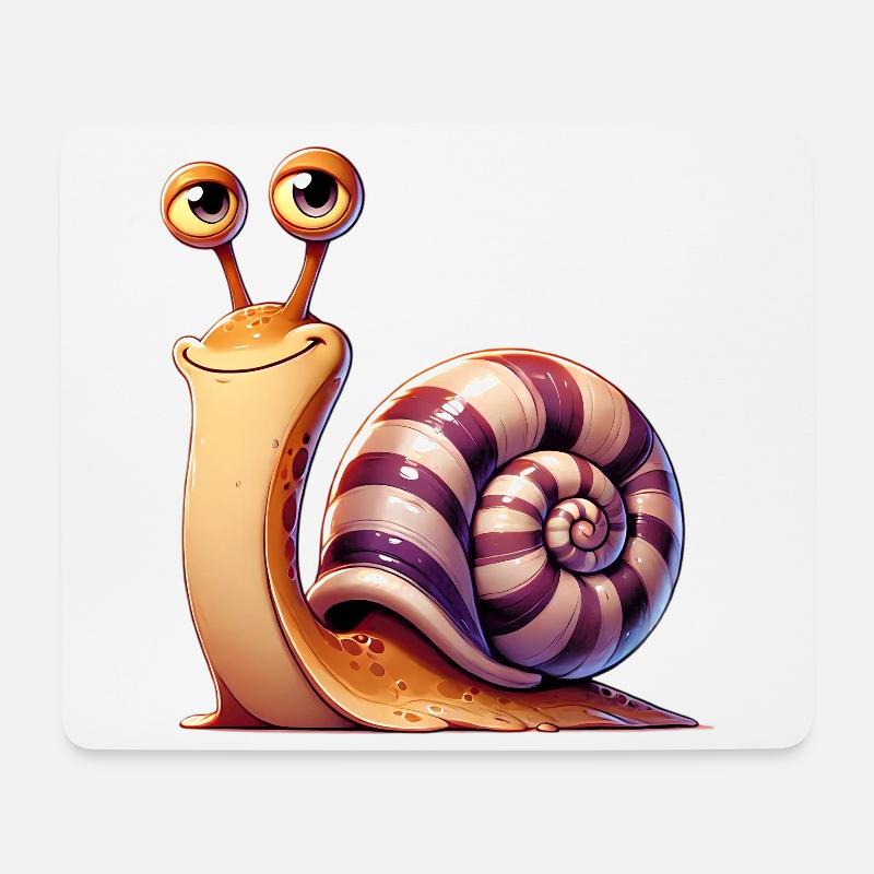 Escargot - Tapis de souris (format paysage) - blanc