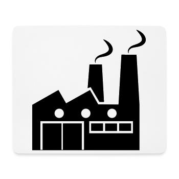Abstract geometric line art of a factory - Mouse Pad (horizontal) - white - Front