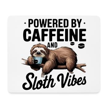 Powered by Caffeine and Sloth Vibes - Mouse Pad (horizontal) - white - Front