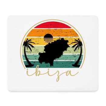 IBIZA - Sundown - Sonnenuntergang - Vintage Sunset - Mousepad (Querformat) - Weiß - Vorne