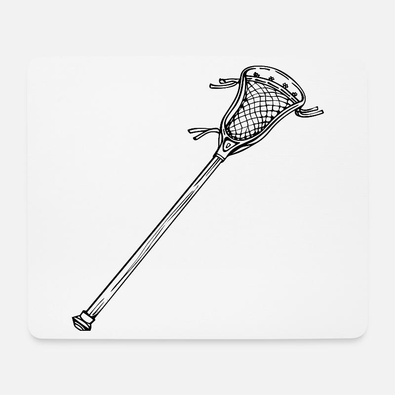 Lacrosse Schläger - Mousepad (Querformat) - Weiß