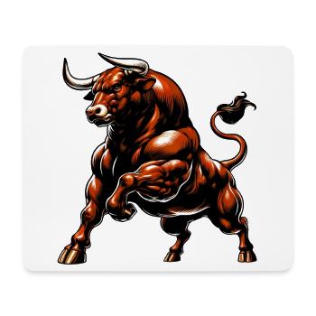 Stier - Mousepad (Querformat) - Weiß - Vorne