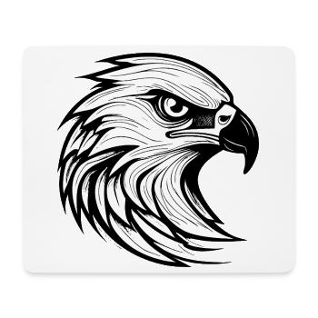 Detailed Eagle Head Illustration - Mouse Pad (horizontal) - white - Front