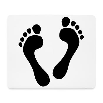 Barefoot Heart - barefoot heart - Mouse Pad (horizontal) - white - Front