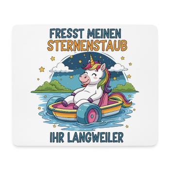 Einhorn Tretbootfahrt - Mousepad (Querformat) - Weiß - Vorne