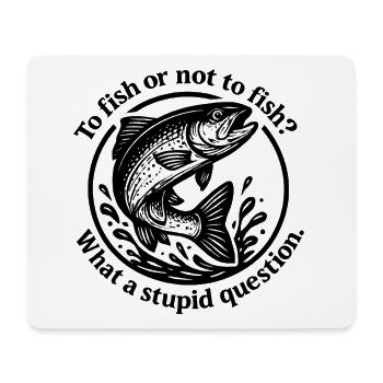 Fischquelle Frage Motiv - Mousepad (Querformat) - Weiß - Vorne