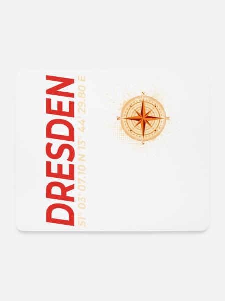 Dresden - Mousepad (Querformat) - Weiß