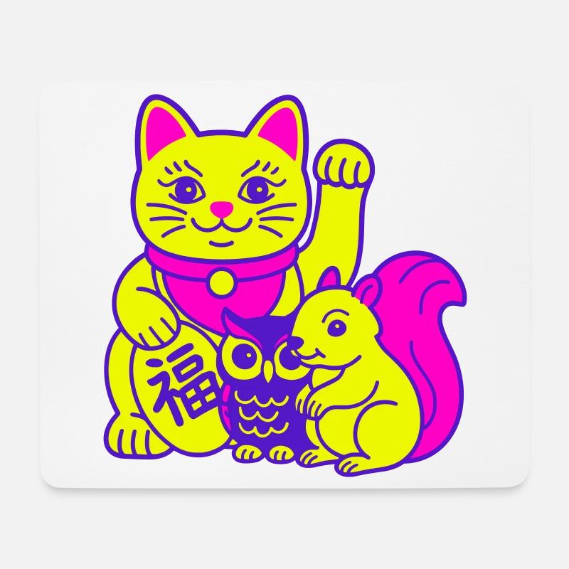 Glückstiere! - Mousepad (Querformat) - Weiß