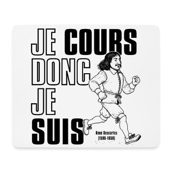I run therefore I am - Mouse Pad (horizontal) - white - Front