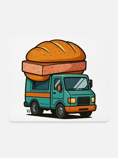 LKW Leberkäse - Mousepad (Querformat) - Weiß