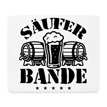 Säufer Bande Bier - Mousepad (Querformat) - Weiß - Vorne