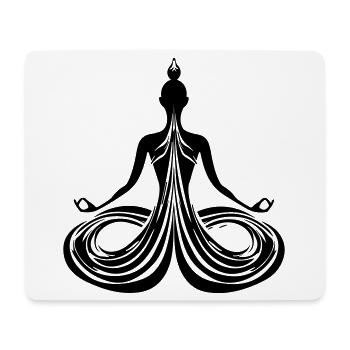 Meditation Energiefluss - Mousepad (Querformat) - Weiß - Vorne