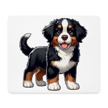 Bouvier Bernois chiot doux - Tapis de souris (format paysage) - blanc - Devant
