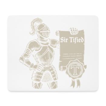 Sir Tified Knight Funny Renaissance Faire Men LARP - Mousepad (Querformat) - Weiß - Vorne