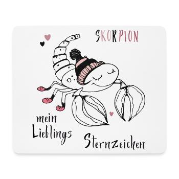 Crabe avec Cap Scorpion - Tapis de souris (format paysage) - blanc - Devant