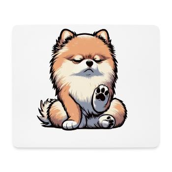 Talk to the Paw Pomeranian Pomeranian Pomeranian Spitz Dog - Mouse Pad (horizontal) - white - Front
