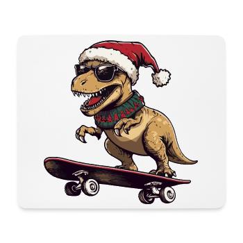 Dinosaurier T-Rex Weihnachten Lustig - Mousepad (Querformat) - Weiß - Vorne