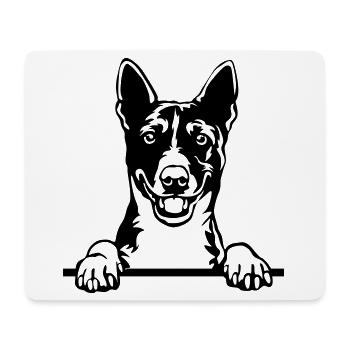Basenji Kopf - Mousepad (Querformat) - Weiß - Vorne