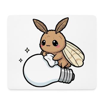 Moth Polishes Lamp - Mouse Pad (horizontal) - white - Front