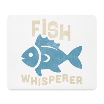 fish whisperer - Mousepad (Querformat) - Weiß - Vorne