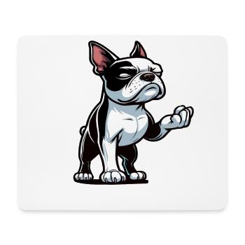 Talk to the Paw Boston Boston terrier Bostie Bosti - Mousepad (Querformat) - Weiß - Vorne