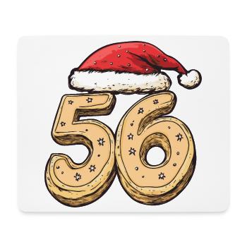 56 Zahl Keks Weihnachten - Mousepad (Querformat) - Weiß - Vorne