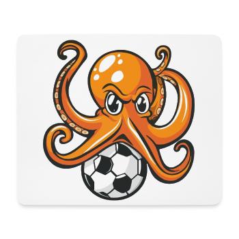 Krake am Ball - Mousepad (Querformat) - Weiß - Vorne