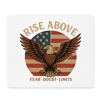 Vintage Eagle Design USA Flag & Saying - Mouse Pad (horizontal) - white - Front
