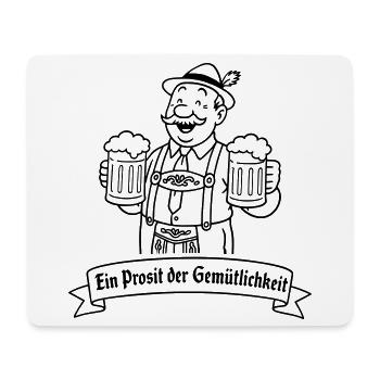 Herr Bier - Ein Prosit der Gemütlichkeit - Mouse Pad (horizontal) - white - Front