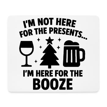 Hier für den Weihnachtsalkohol - Mousepad (Querformat) - Weiß - Vorne