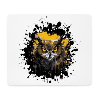 Eule Nachteule Splatter - Mousepad (Querformat) - Weiß - Vorne