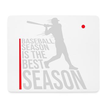 La saison de baseball est la meilleure saison des sports de fans - Tapis de souris (format paysage) - blanc - Devant