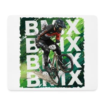 BMX Bike - Mousepad (Querformat) - Weiß - Vorne