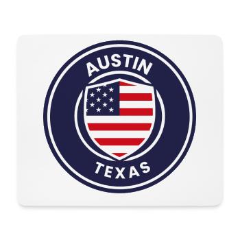 Austin Texas Shield Emblem - Mouse Pad (horizontal) - white - Front