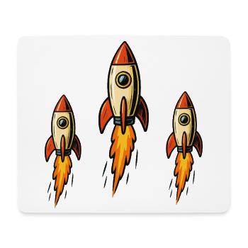 Three missiles - Mouse Pad (horizontal) - white - Front
