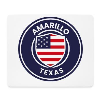 Texas-Abzeichen Amarillo-Emblem - Mousepad (Querformat) - Weiß - Vorne