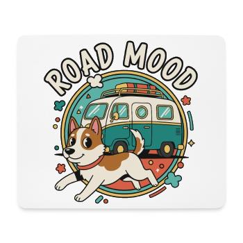 Road Mod Dog Camper Van - Mouse Pad (horizontal) - white - Front