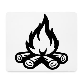 Flamme symbolique du feu de camp - Tapis de souris (format paysage) - blanc - Devant