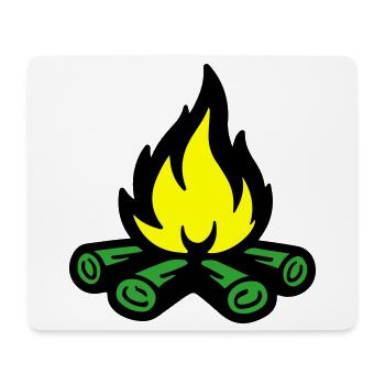 Campfire Symbol Flame - Mouse Pad (horizontal) - white - Front