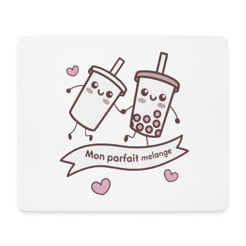 Parfait Mélange Bubble Tea Kawaii - Tapis de souris (format paysage) - blanc - Devant