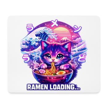 Ramen Katze Cyber gaming - Mousepad (Querformat) - Weiß - Vorne